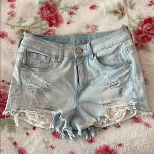 American Eagle High Waisted Denim Shorts